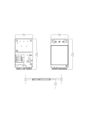 4G kit for EVlink Pro AC - Technical Drawings