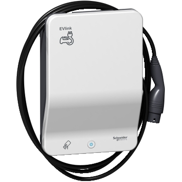 EVlink Smart Wallbox, Smart Wallbox - 22 KW - Attached Cable T2 - RFID