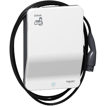 EVlink Smart Wallbox, Smart Wallbox - 7.4 KW - Attached Cable T2 - Key