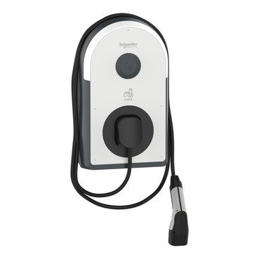 EVlink Pro AC, Charging Station, 7.4kW, 32A, 1P+N, T2 Attached Cable, RDC-DD 6mA, MNx Aux.
