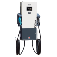  EVD1S24THB EVD1S24THB Brze stanice za punjenje, EVlink, 24 kW, SAE CCS / CHAdeMO konektori, zidna ugradnja Grupa proizvoda EVlink
Tip proizvoda ili
komponente
Brza stanica za punjenje
Sistem kontrole pristupa Kartica za RFID identifikaciju u skladu sa ISO/IEC
14443 A i B
Dopunske informacije
Primena uređaja Punjač električnih vozila
Tip instalacije U zatvorenom/na otvorenom
Lokacija montaže Zidna ugradnja
Postolje
Opis polova 3P + N
Ulazni napon 380...480 V AC pri 50...60 Hz, trofazne
Struja ulaza 38…45 A
Nazivna izlazna snaga CHAdeMO: 24 kWpri1,5…65 A, 150...500 V, DC
SAE CCS Combo 2: 24 kWpri1,5…65 A, 200...530 V, DC
Tip izlaza
1 kabl za punjenje od 3,25 m i neizvlačivo
1 kabl za punjenje od 3,25 m i neizvlačivo
Broj izlaza
2
Tip priključka SAE CCS Combo 2
CHAdeMO 