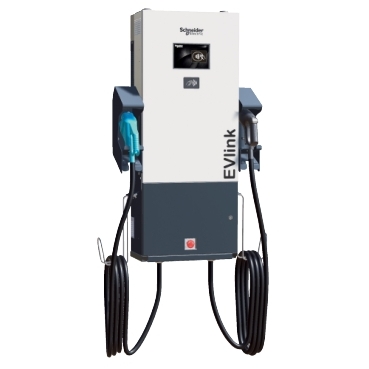 Fast charging station, EVlink, DC fast charger, 24 kW, SAE CCS / CHAdeMO connectors, wall mount EVD1S24THB