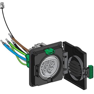 EVlink csere aljzat T2S WALLBOX STD 1 fázis IEC EVP1HSM41