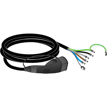 EVlink Wallbox csere beépíthető kábel T2 16A 3 fázis 4m EVP2CNS163C4
