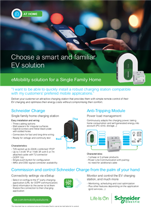 Schneider Charge Residential solution - Open to 3rd party App