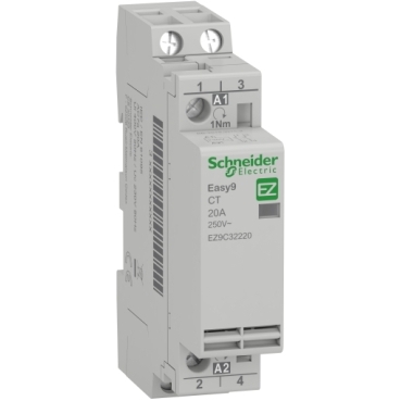 Installációs kontaktor sorolható 20A/ 230V AC 2z 220-230V AC-műk 1M Easy9 Pro Schneider