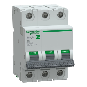 Kismegszakító 16A 3P B-jelleg 415V AC 6kA/60898 Easy9 Pro Schneider