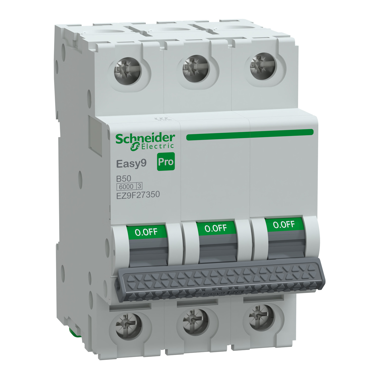 EZ9F27350 Schneider Electric Easy9 Pro, 50 Ampere, 3 Pole, Type B, Automatic Fuse, 6 kA, 3x50B