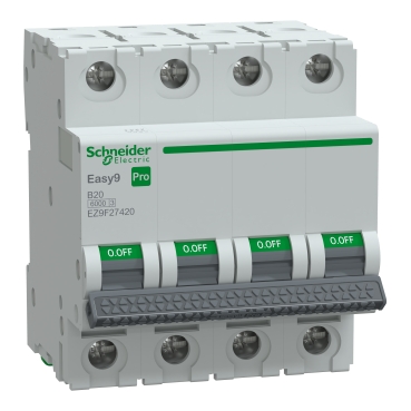 Kismegszakító 20A 4P B-jelleg 415V AC 6kA/60898 Easy9 Pro Schneider
