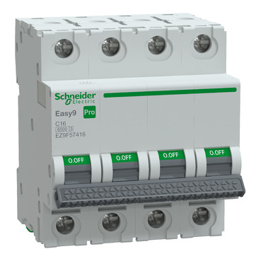 Kismegszakító 16A 4P C-jelleg 415V AC 6kA/60898 Easy9 Pro Schneider