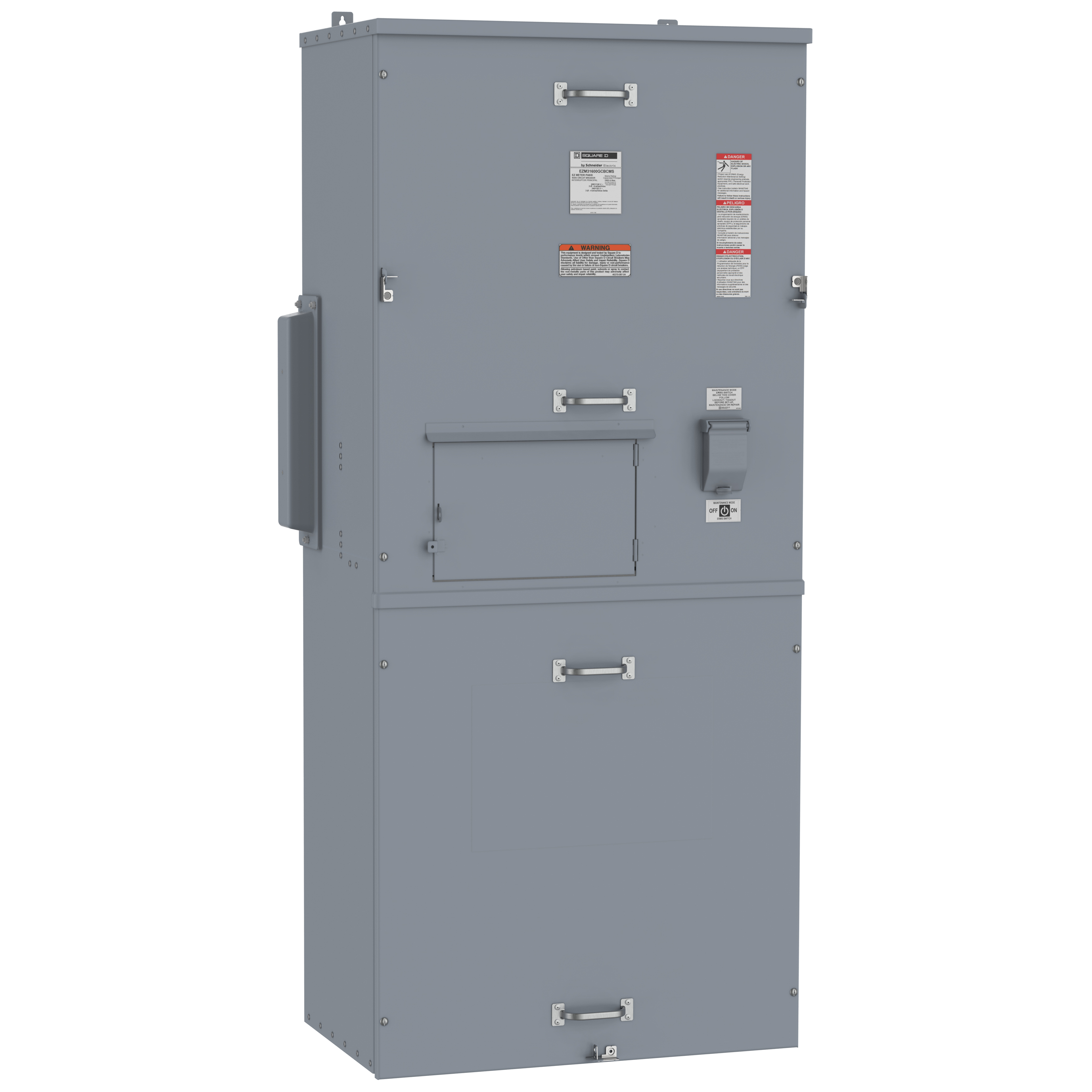 Main unit, EZ Meter-Pak, 1600A, 208Y/120VAC, 3 phase, 4 wire, 65kA SCCR main breaker with energy reduction maintenance
