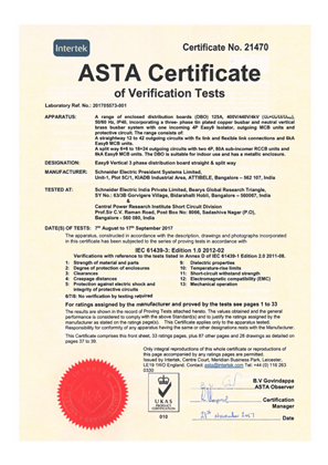 Easy9 Vertical 3 Phase Distribution Board Straight & Split way - ASTA Certificate