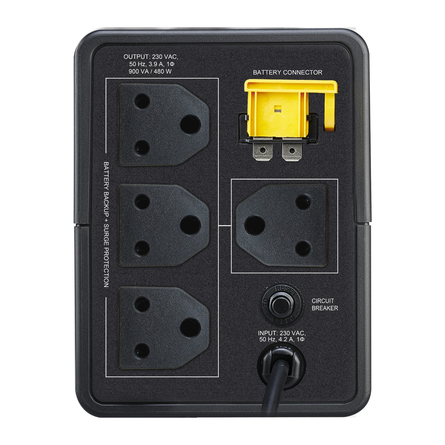 BVX900LI-IN - APC Easy UPS BVX 900VA, 230V, AVR, India Sockets ...