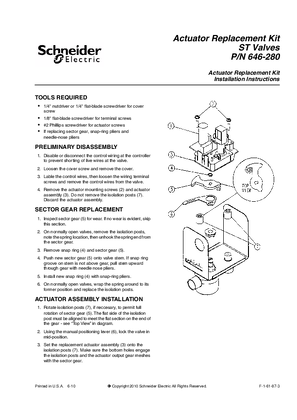 646-280 Actuator Replacement Kit 