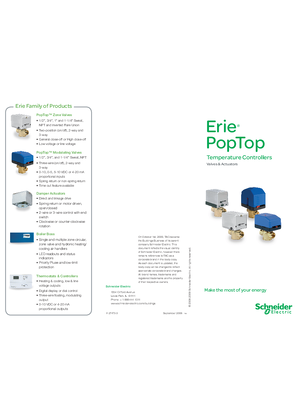 Erie PopTop Temperature Controllers Valves & Actuators Brochure