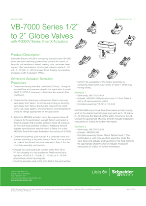 VB-7000 Series 1/2” to 2” Globe Valves with MG350V Series SmartX Actuators Selection Guide