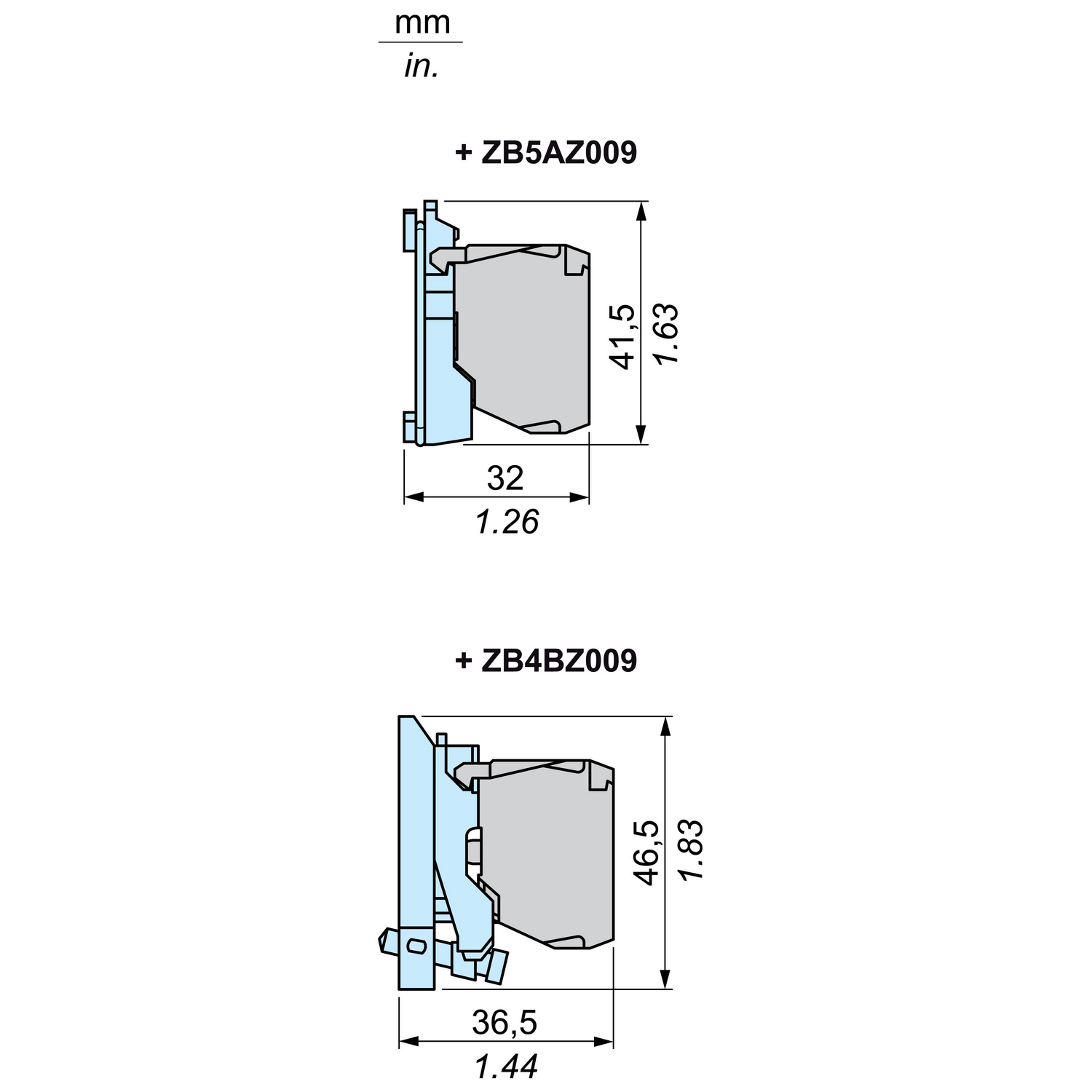 Single contact block, Harmony XB4, silver alloy, screw clamp terminal, 1NC