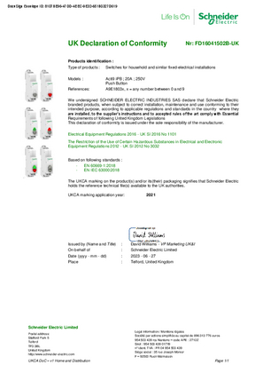 UK Declaration of Conformity UKCA