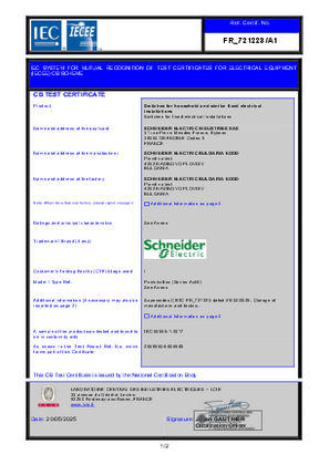 CB Test Certificate