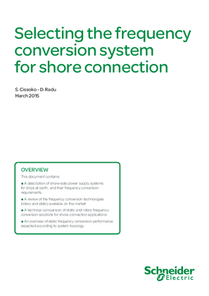 Selecting the frequency conversion system for shore connection