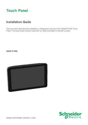 C-Bus- Touch Panel-Installation Guide (EN)