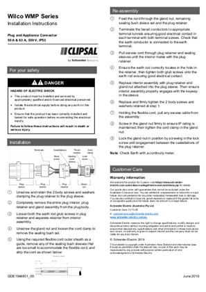 GDE1944801_WMP SERIES INSTALLATION INSTRUCTIONS WILCO