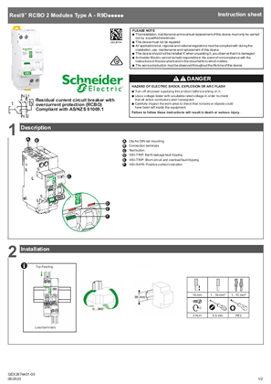 Resi9 RCBO 2 Modules Type A - R9D*****