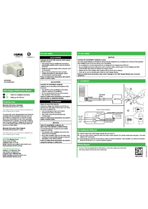 GEX5539801 - Instruction sheet USB A 30/600 series module