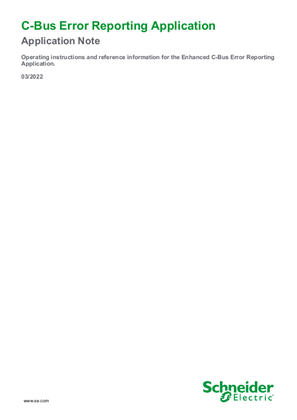 C-Bus Error Reporting Application Note - GEX5618200