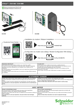 EVlink Pro AC - Embedded 4G Modem - EVA1MS / EVA1MM - Instruction Sheet