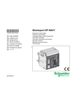 Installation manual Masterpact NT NAVY, drawout circuit breaker