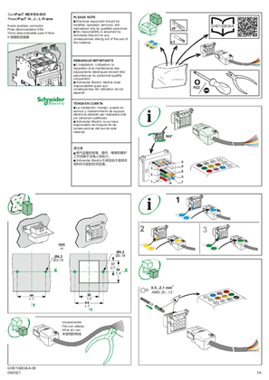 ComPacT NSX, PowerPacT H-, J-, L-Frame - 9-Wire Auxiliary Connector - Instruction Sheet
