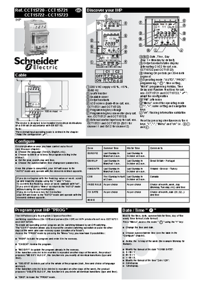 Acti 9- IHP Programmable Digital Time Switch-User Guide (EN)