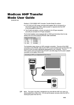 HHP Transfer Mode, User Guide