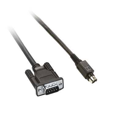 Magelis HMI kiegészítő, RS232C Q CPU SIO kábel, 1xSUB-D9 / mini-DIN, (Magelis-Mitsubishi Melsec PLC)