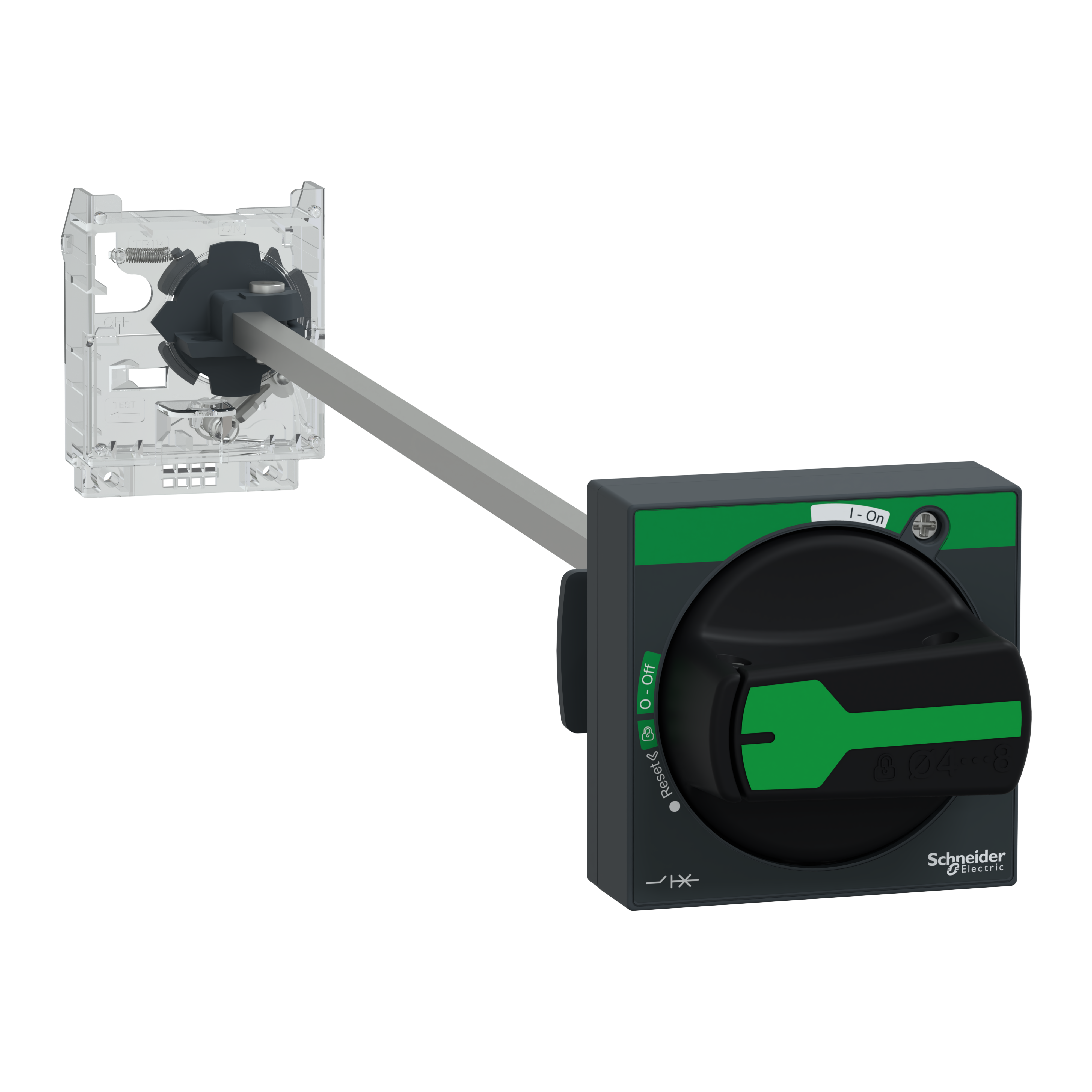 Extended rotary handle kit,TeSys Deca Fram 2,IP54,black handle,without trip indication,for GV2L/GV2P