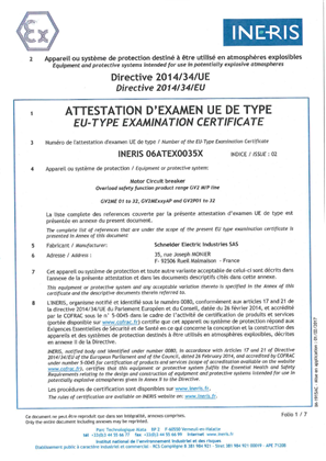 ATEX certification GV2