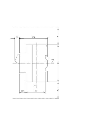 Thermal magnetic circuit-breakers with screw clA terminal Technical drawings