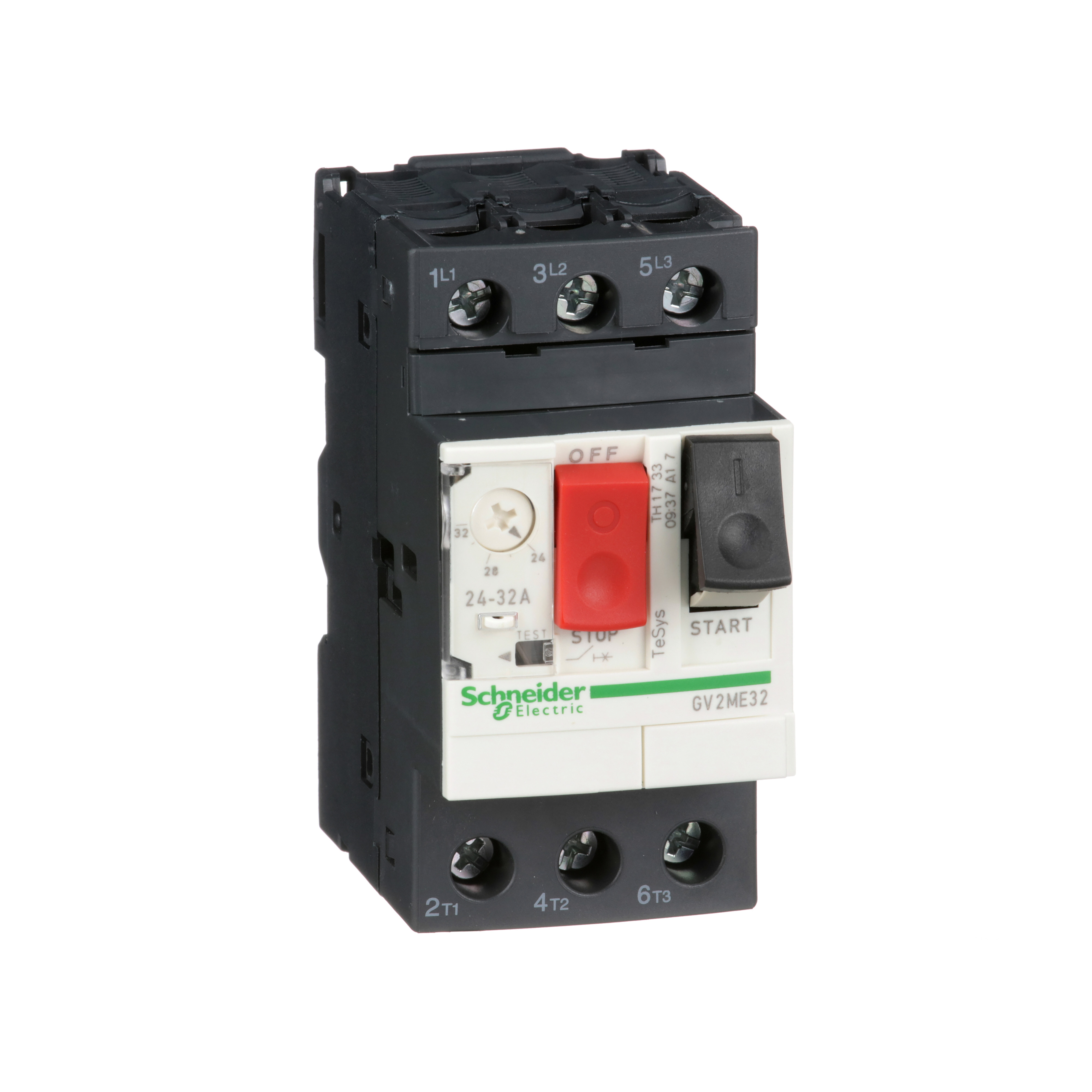 GV2ME32 - TeSys Deca Motor Circuit Breaker - 3P, 20-25A, thermal magnetic, screw clamp terminals