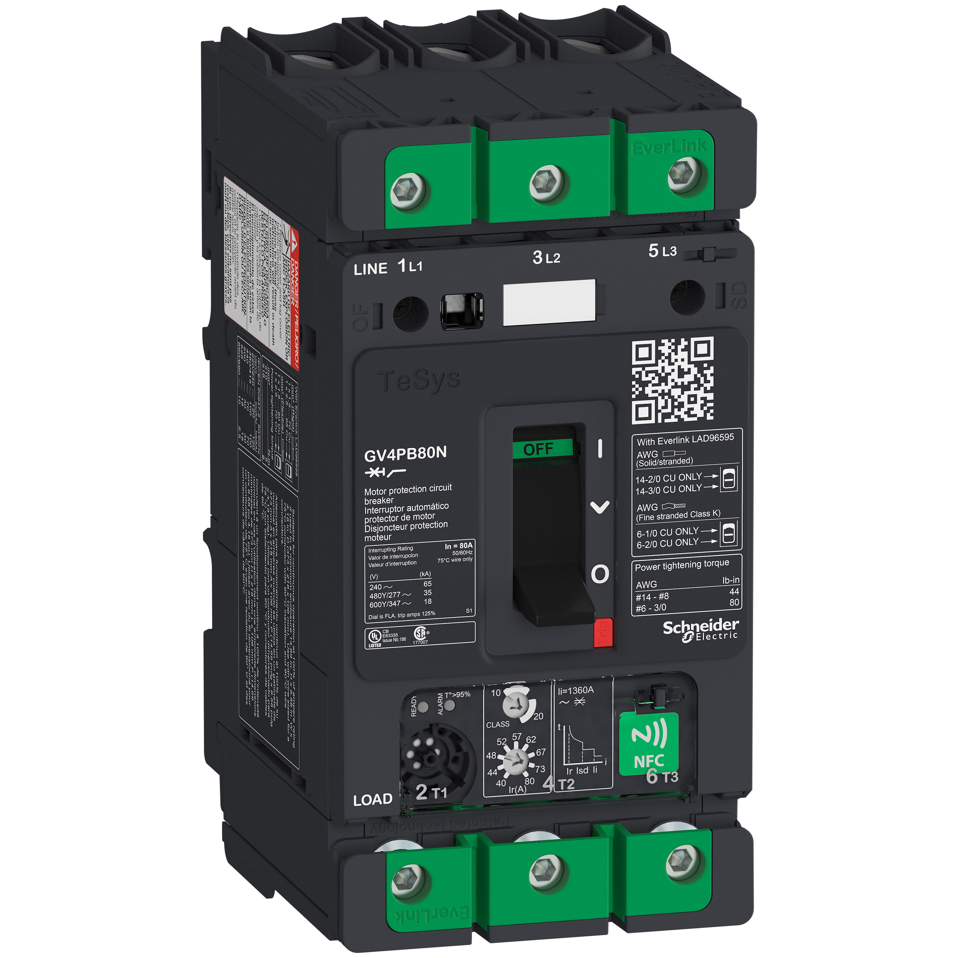 Disjoncteur 80A 50kA – Ul