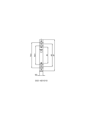 Add-on-Signalling contact-fault-GV2-AD1010 Technical drawings