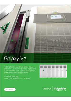 Galaxy VX UPS 500-1500 kW 400 V and 480 V Brochure