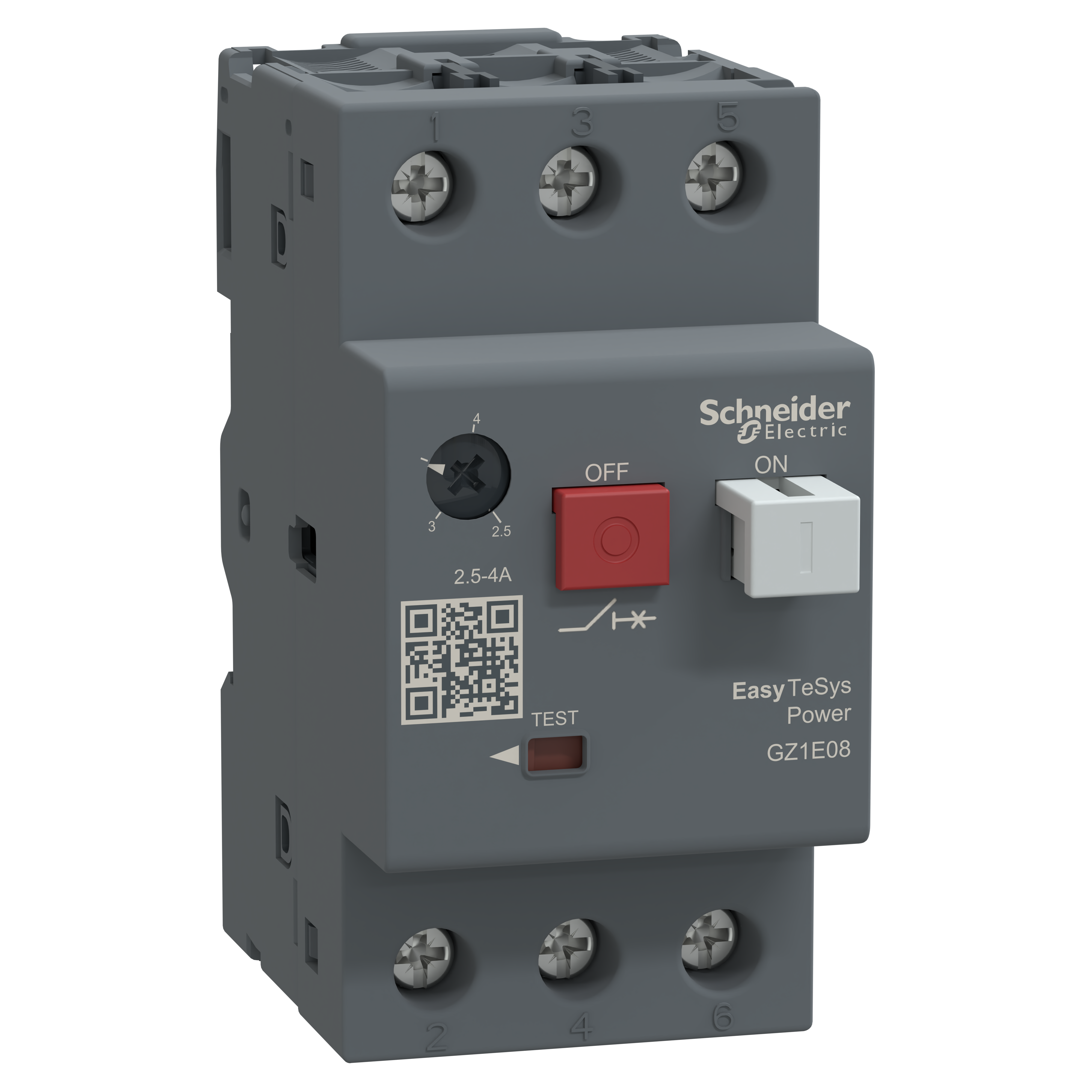 Motor circuit breaker,Easy TeSys Power,GZ1E,AC-3,3P,2.5..4A,thermal magnetic trip