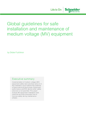 Global Guidelines for Safe Installation and Maintenance of MV Equipment