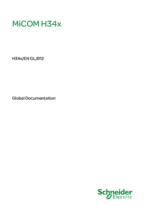MiCOM H34x, Manual (global file) H34x/EN GL/B12