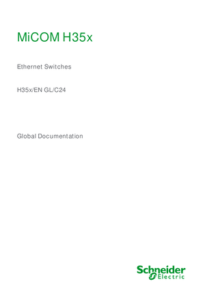 MiCOM H35x, Manual (global file) H35x/EN GL/C24