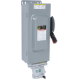 Safety switch, heavy duty, fusible, 100A, 600 VAC/VDC, 3 poles, 75 hp, NEMA 1, appleton powertite receptacle
