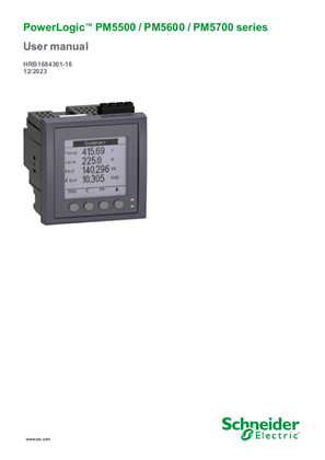 PowerLogic™ PM5500 / PM5600 / PM5700 series - User Manual
