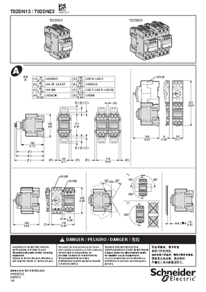 T02DN13 and T02DN23 Size 2 NEMA Rated Contactors Installation Instructions