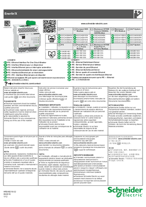 IFE Ethernet interface for LV circuit breaker - Instruction sheet